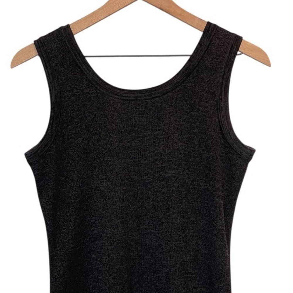 Misook Classic Black Tank Top, Double Scoop Neck, Acrylic Knit Shell, Size XS - Picture 9 of 12